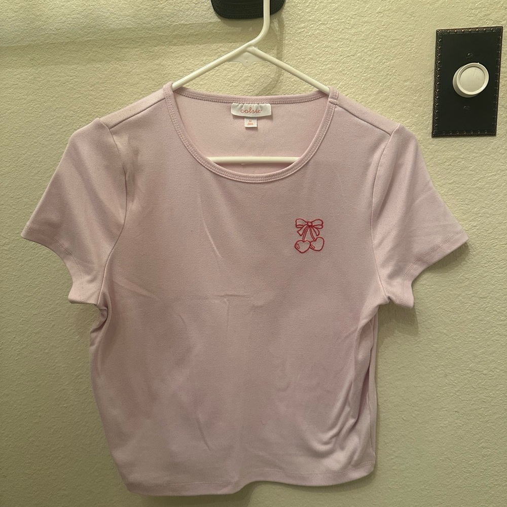 Colsie baby pink cherry tee